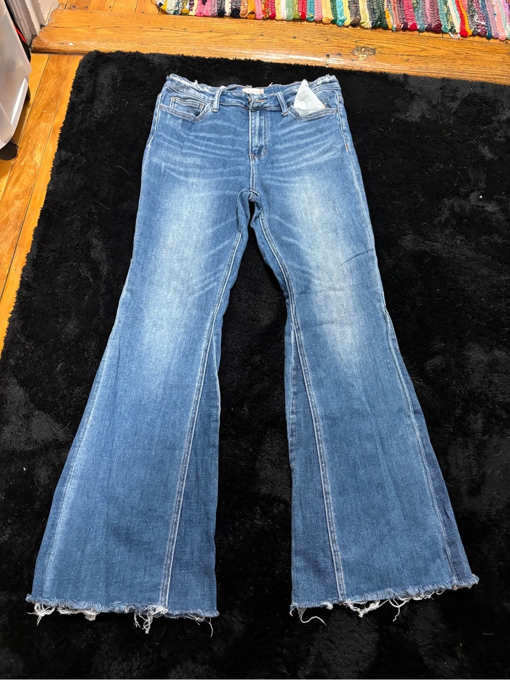 Altar'd State Medium Blue Wide-Leg Flare Jeans